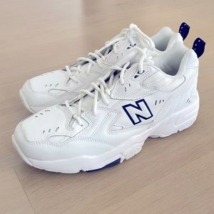 New Balance 608 Men’s cross training white leather sneakers never worn